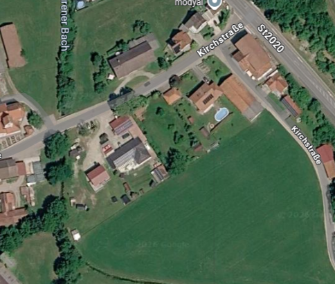 Luftaufnahme Klosterbeuren bei Babenhausen mit Kirche und Wiesen
